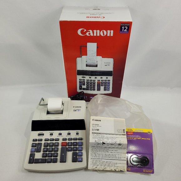 Canon CP1200DII Commercial 2-Color Printing Calculator 12 Digits Tax Function - Picture 1 of 2